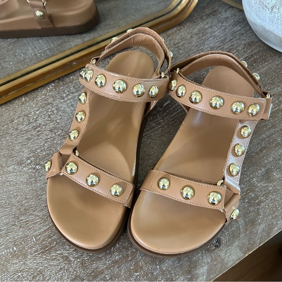 New Anthropologie Studded Leather Sport Sandals - Picture 4 of 7